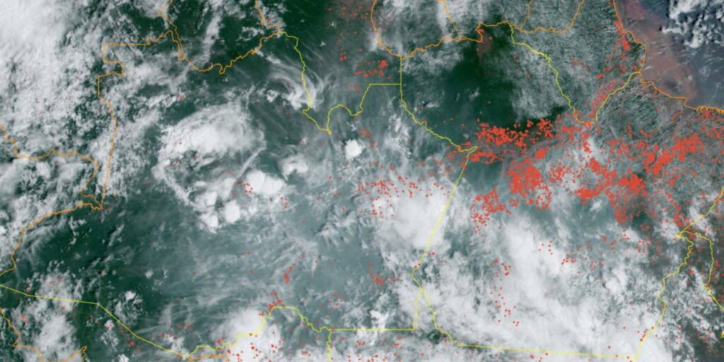 Satélites mostram queimadas no Pará poluindo ar em Manaus e cidades do Baixo Amazonas