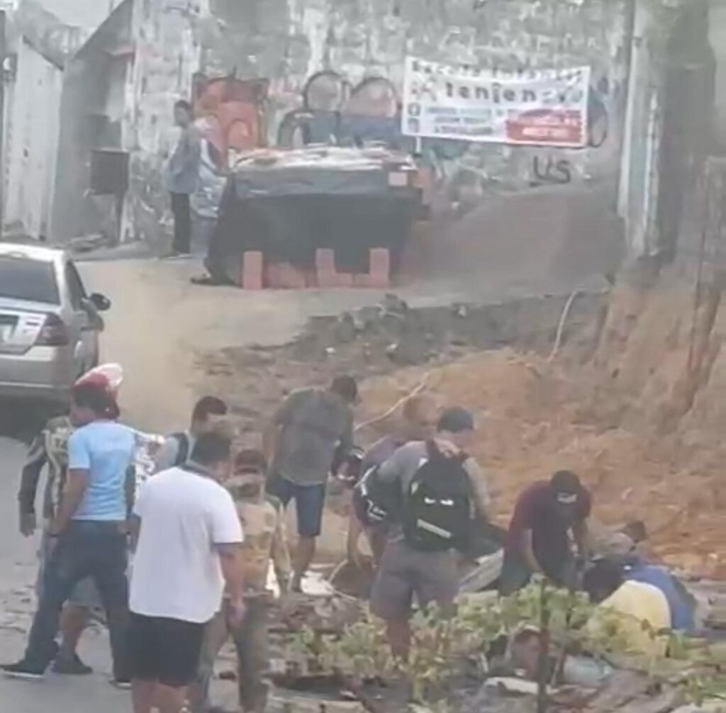 VÍDEO: Trabalhadores ficam feridos após muro desabar em Manaus