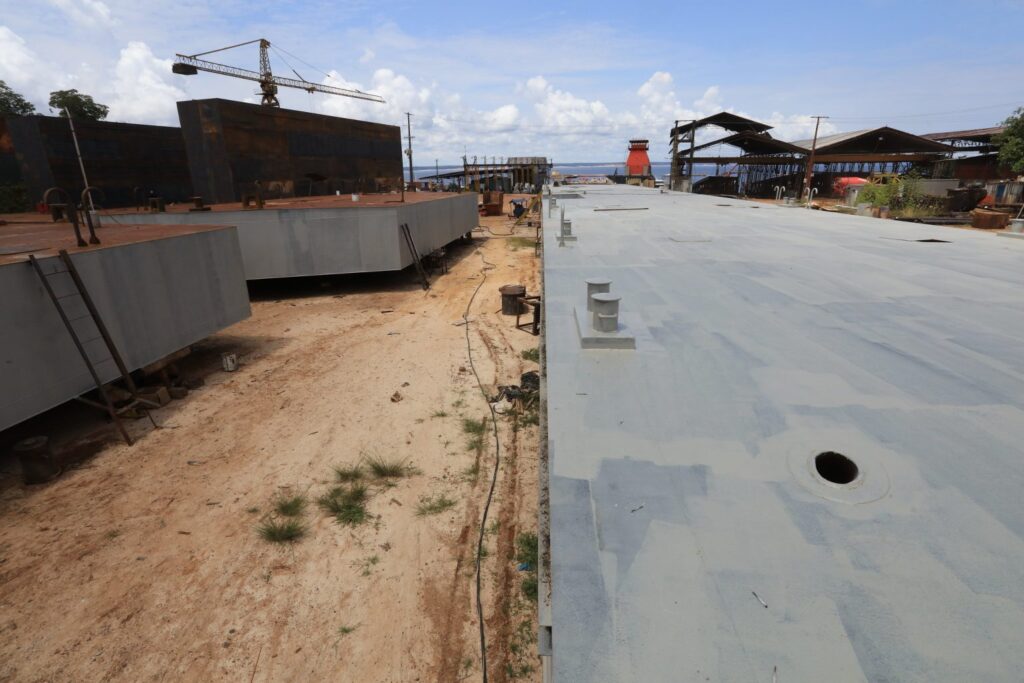 Primeiro píer turístico de Manaus atinge 82% de obras concluídas