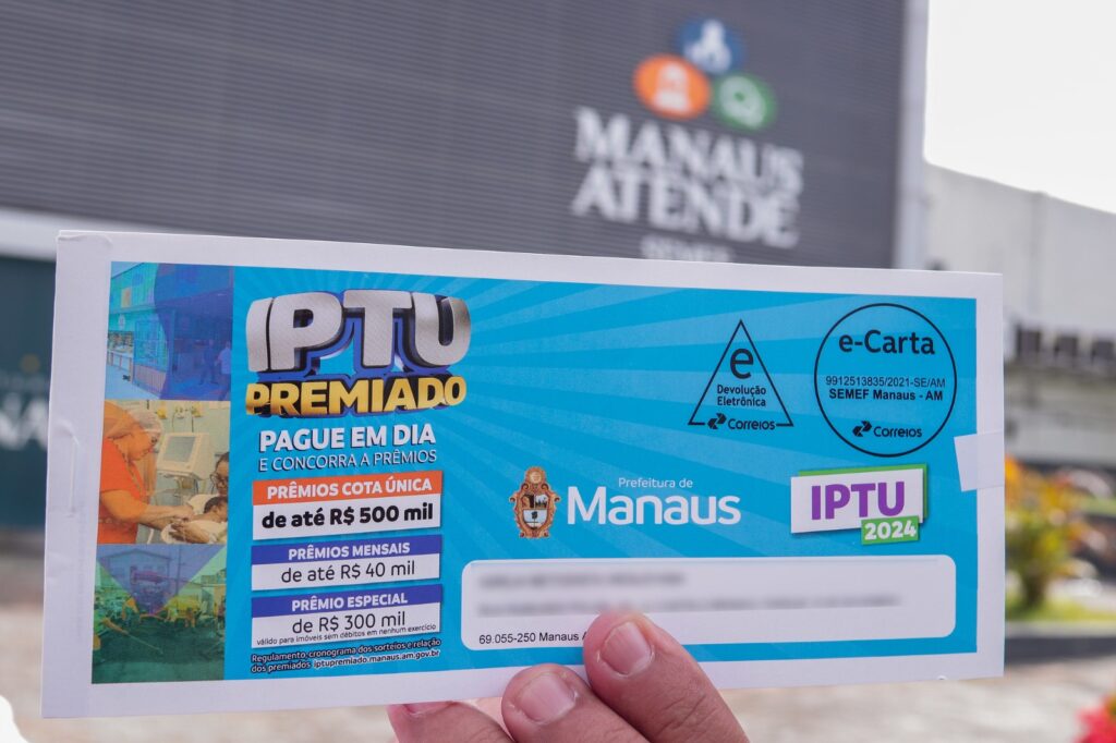 Segunda guia para pagamento do IPTU de Manaus pode ser emitida pela internet