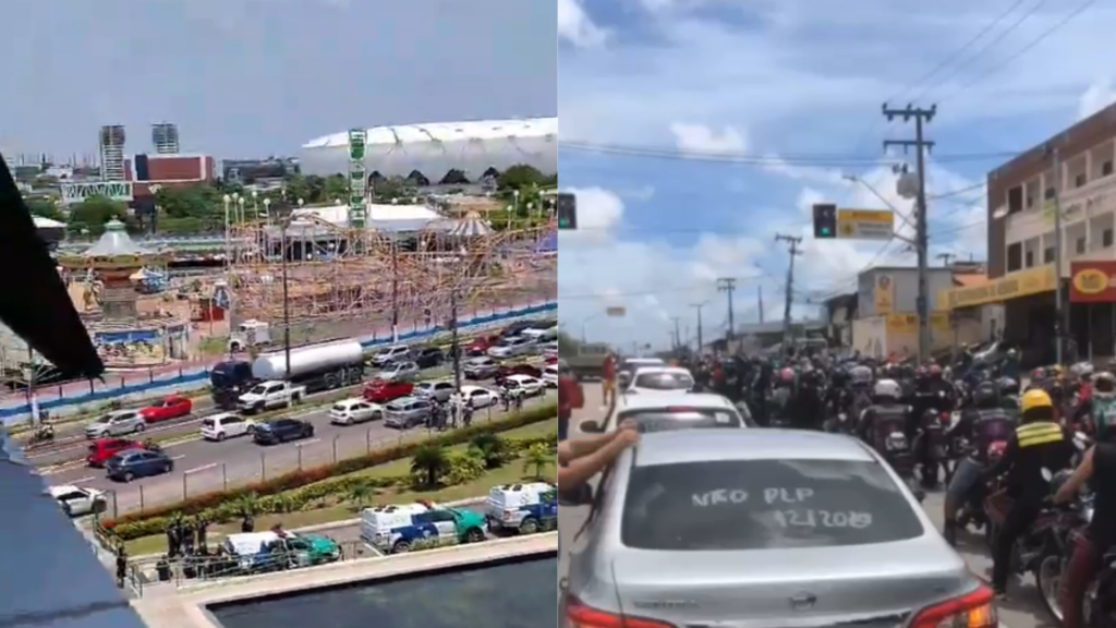 VÍDEO: Motoristas de aplicativo protestam contra regulamentação da profissão em Manaus