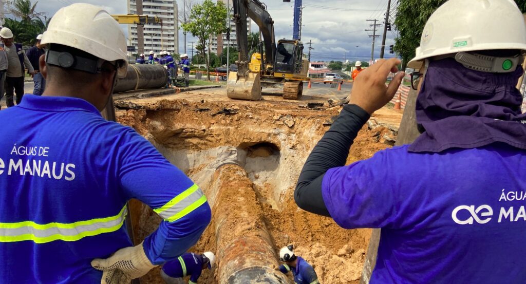 Abastecimento de água em Manaus será normalizado em 48 horas após reparo em tubulação, diz concessionária