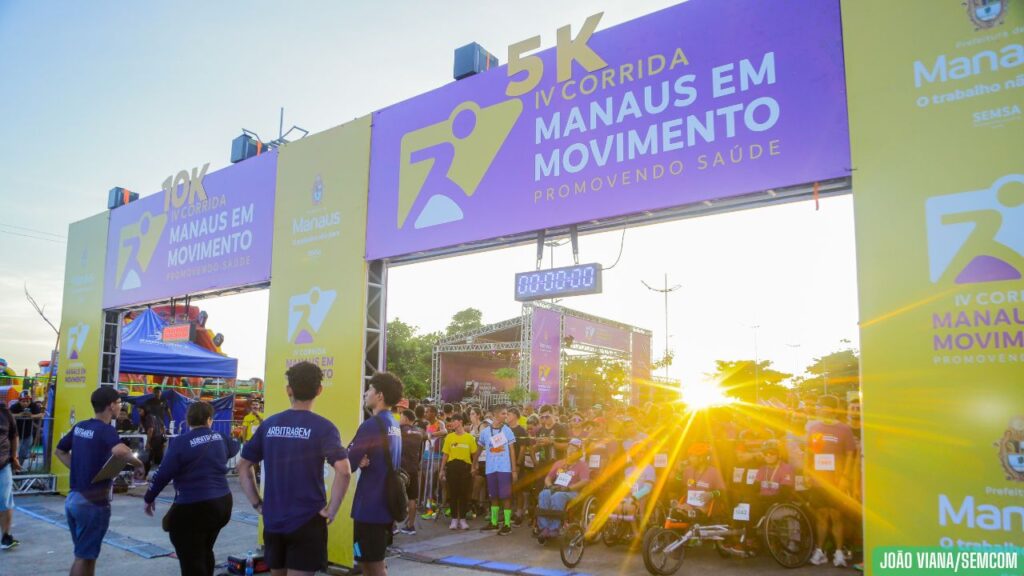 Prefeito David Almeida reafirma compromisso com a saúde e mobiliza mais de 7 mil pessoas na 4ª corrida "Manaus em Movimento"