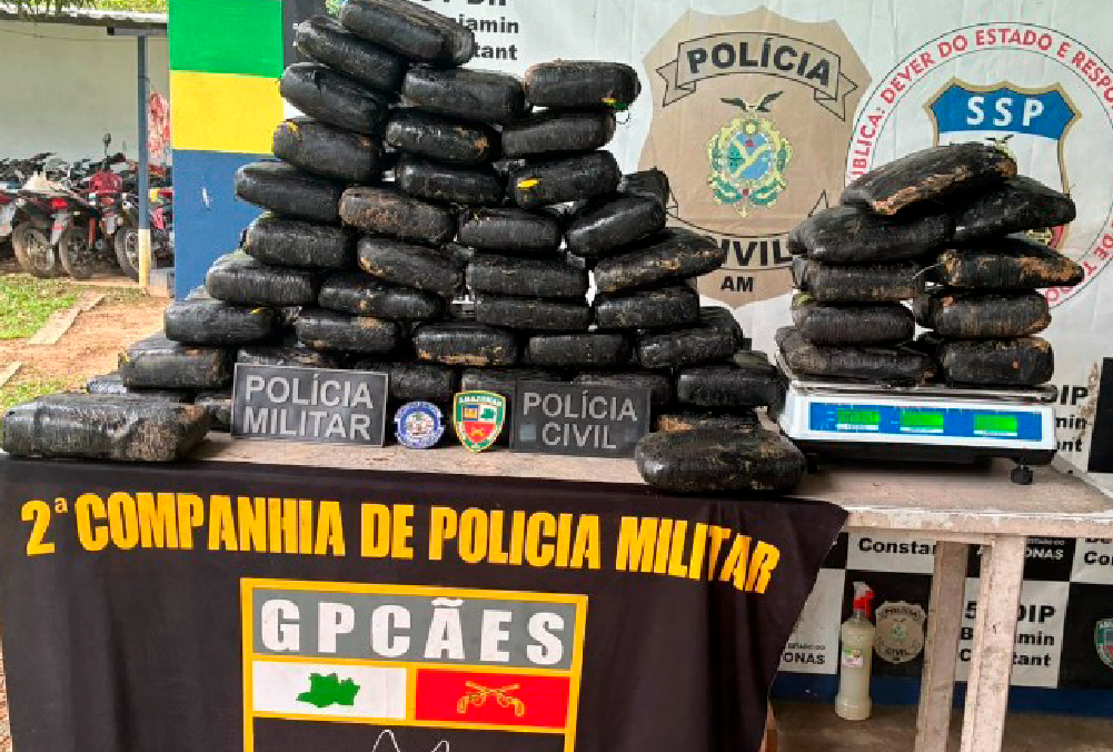 PC-AM e PMAM apreendem maconha avaliada em R$ 1,1 milhão, em Benjamin Constant – Polícia Civil do AM PC-AM e PMAM apreendem maconha avaliada em R$ 1,1 milhão, em Benjamin Constant – Polícia Civil do AM