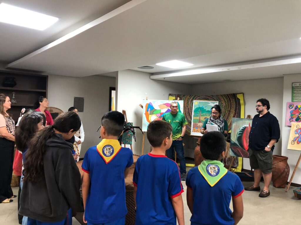 Aula diferente sobre arte e preservação ambiental em escola Atividade