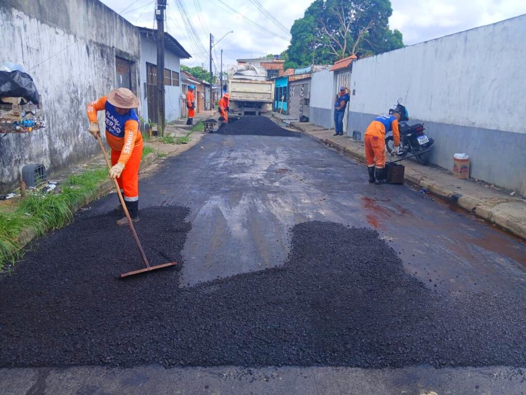 Prefeitura intensifica recuperação asfáltica no bairro Jorge Teixeira Prefeitura intensifica recuperação asfáltica no bairro Jorge Teixeira