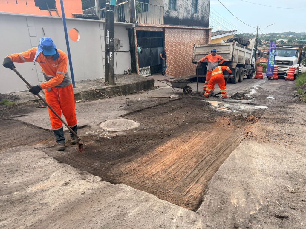 PMM avança com recuperação asfáltica no conjunto Manoa