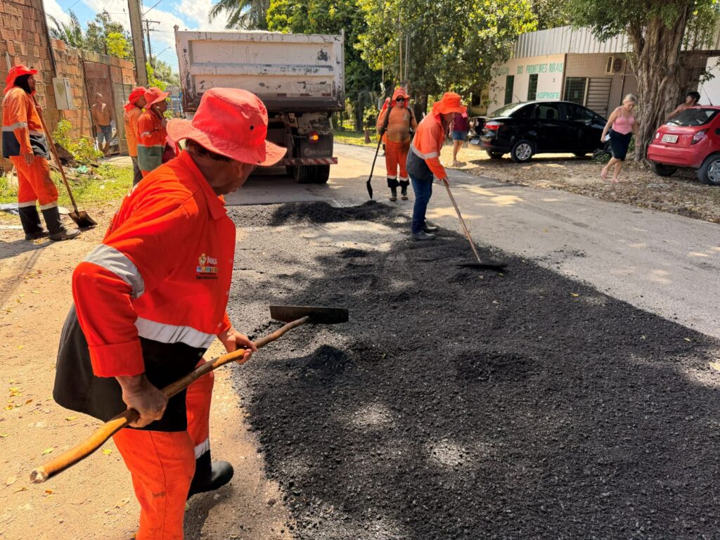 Prefeitura intensifica recuperação asfáltica na zona Norte Prefeitura intensifica recuperação asfáltica na zona Norte