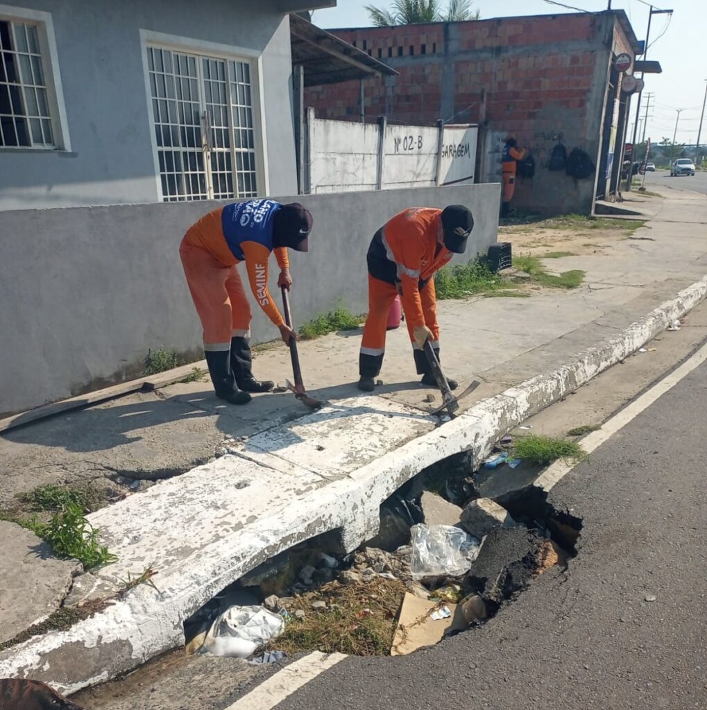 Prefeitura de Manaus recupera drenagem e pavimento
